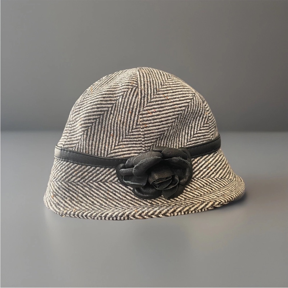 Lord & Taylor Black and Gray Women's Hat